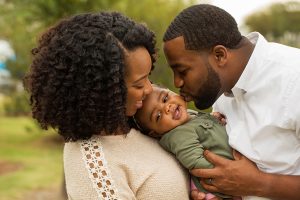 African American adoptive family
