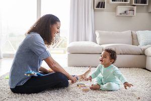 Birthmom with her baby in an open adoption