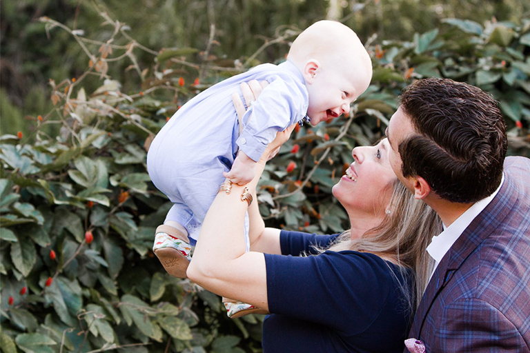 Happy family built through domestic adoption